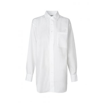 mbym Alistair Brisa Shirt Bluse Hemd langarm weiß mit Brusttasche