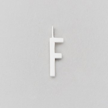 Design Letters Buchstabe Anhänger Archetyp 16mm, silber, F