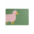 ASA Tischset Kids Sheep Schaf Silvia veganes Leder, 46 x 33 cm, grün
