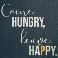 Räder Servietten "Come hungry, leave happy" 33x33 cm dunkelblau