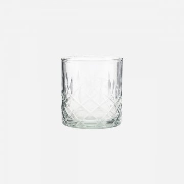 House Doctor  Whiskyglas mit Kreuzschliff H. 9 cm D. 8 cm