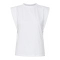 ICHI T-Shirt IXTILLE mit Schulterpolstern, bright white weiß