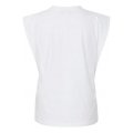 ICHI T-Shirt IXTILLE mit Schulterpolstern, bright white weiß