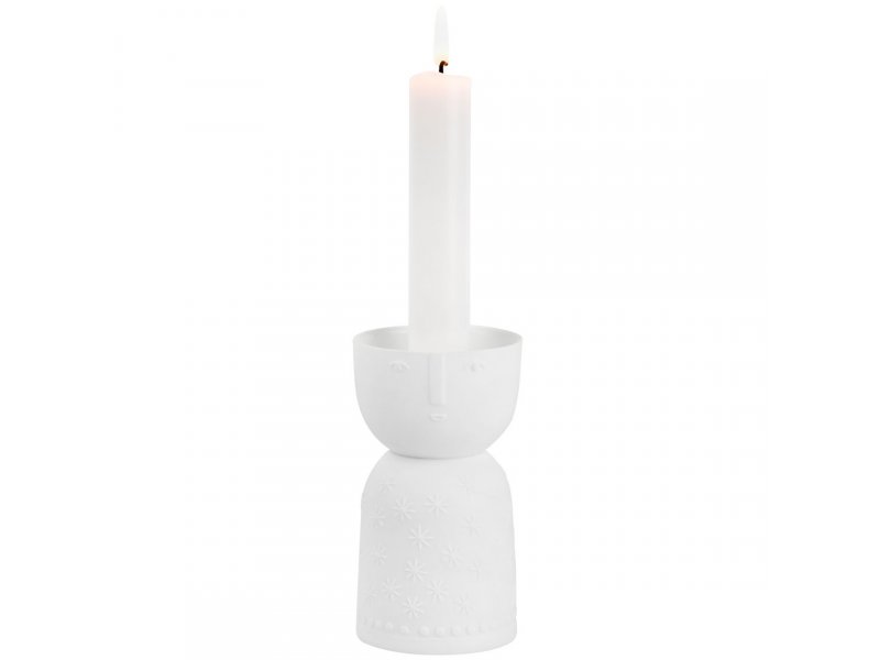 Räder Porzellangeschichten Kerzenhalter Lichtgestalt "Stella" H. 10 cm, weiß