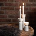 Räder Porzellangeschichten Kerzenhalter Lichtgestalt "Luna" H. 15 cm, weiß