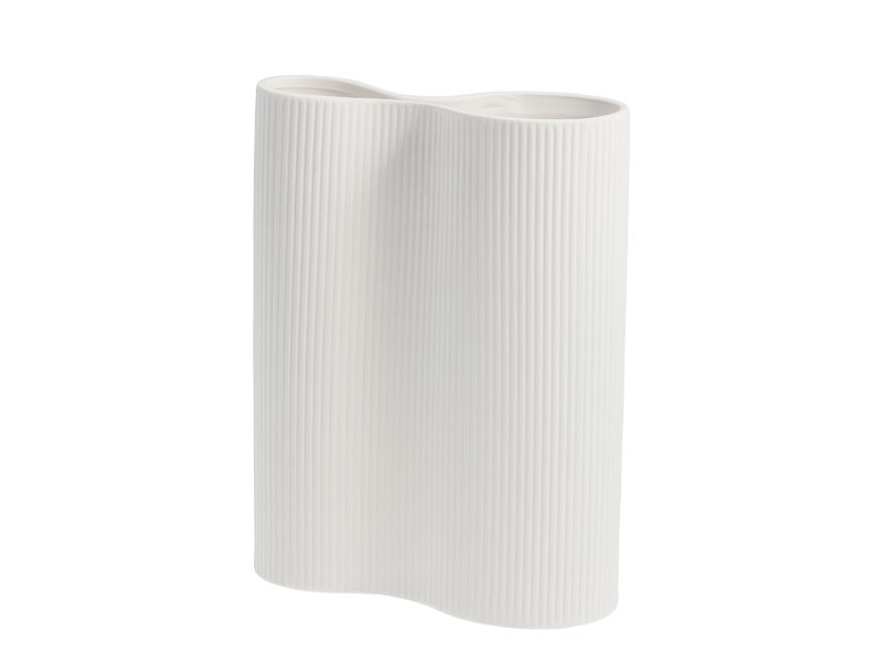Storefactory BUNN Keramikvase H. 24 cm, white weiß