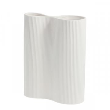Storefactory BUNN Keramikvase H. 24 cm, white weiß