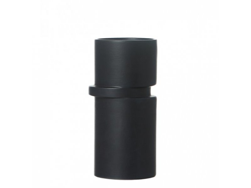 Oohh Balance Vase H. 23 cm, black schwarz matt