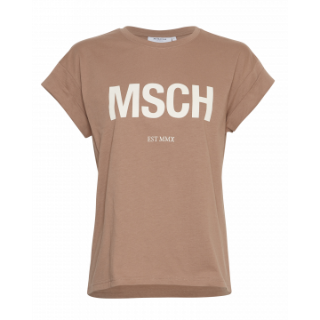 Moss Copenhagen MSCH Alva Logo T-Shirt kurz STD Caribou...