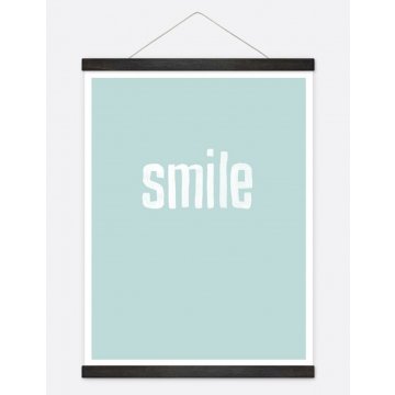 Familie von Quast Poster "Smile" mit magnetischer Posterleiste schwarz, DIN A3