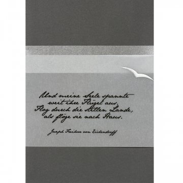 Räder Kondolenzkarte Trauerkarte Klappkarte mit Umschlag "Und meine Seele spannte weit..."