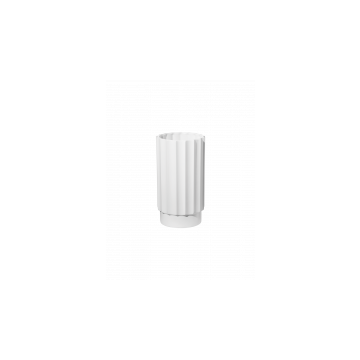 ASA art deco Vase Riffelstruktur säulenartig Relief H. 24 cm, weiß matt