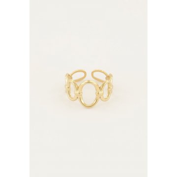 My Jewellery Statement-Ring mit Kreisen verstellbar variable Größe gold