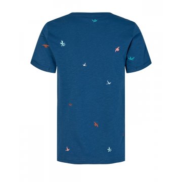N&uuml;mph Nudiors T-Shirt mit Stickerei, estate blue...