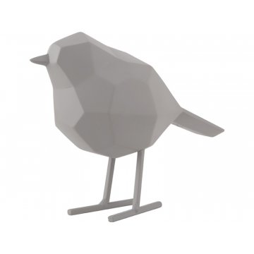 Present Time Statue Bird Vogel S, warm grey hellgrau