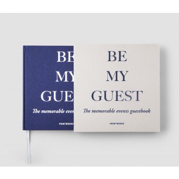 Printworks Gästebuch be my guest 23x23,5 cm grau blau