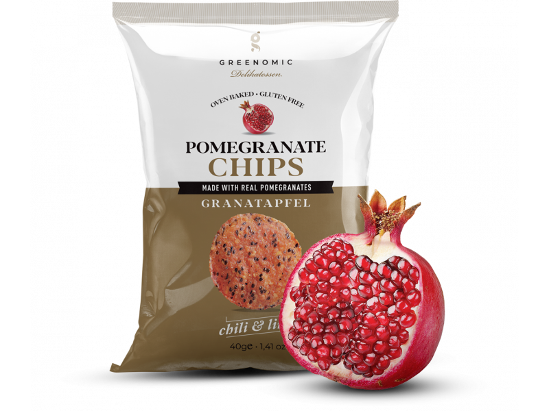 Greenomic Granatapfel Chips Pomegranate chili & lime 40g