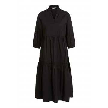 OUI Midi-Kleid halbarm schwarz