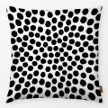 Textilwerk Kissen Soft Punkte Polka Dots 50x50 cm schwarz weiß