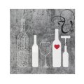 Räder DINING Cocktailservietten Poesie et Table Wein Vino grau 25x25 cm