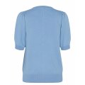 Nümph Nucynara Halbarm-Shirt mit leichten Puffärmeln, della robbia blue hellblau