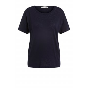 OUI Black Label Basic T-Shirt, dunkelblau