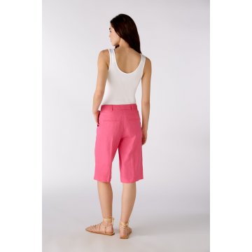 OUI Black Label Bermudahose Leinen Shorts knielang, pink