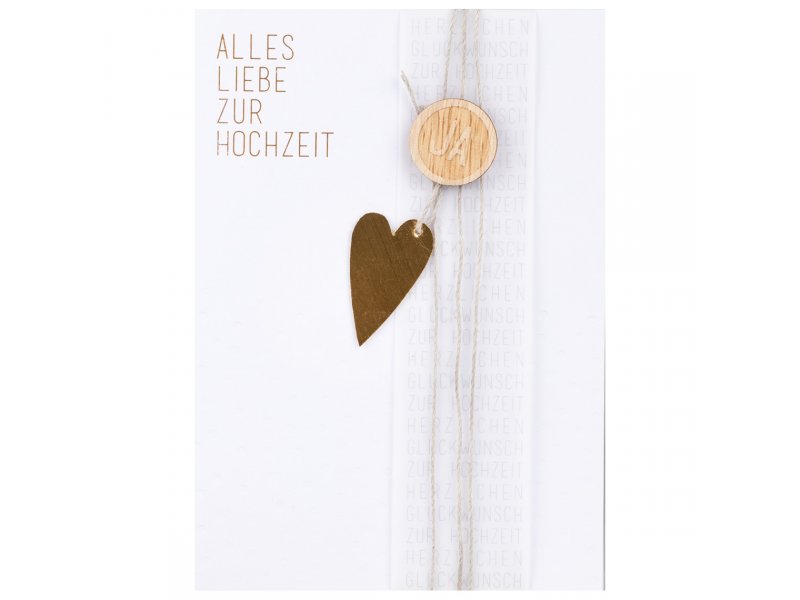 Räder Klappkarte Wunschkarte "Alles Liebe zur Hochzeit" 