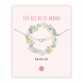 Murandum Edelstahl Armband Herz "Für die Beste Mama", silber