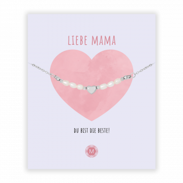 Murandum Edelstahl Armband Herz "Liebe Mama",...