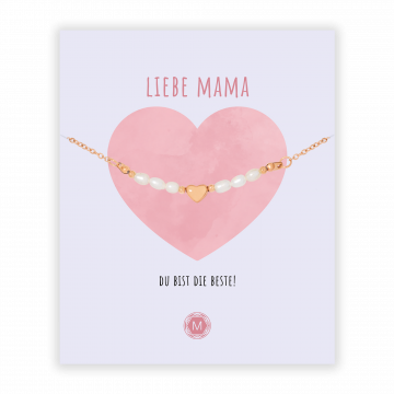 Murandum Edelstahl Armband Herz "Liebe Mama", gold