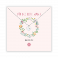 Murandum Edelstahl Halskette Herz "Für die beste Mama", silber