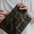 Eulenschnitt Paperbag Kosmetiktasche "No bad days", schwarz