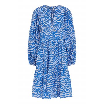 OUI Ocean Bay Sommerkleid mit 3/4-Arm und Print, blau...