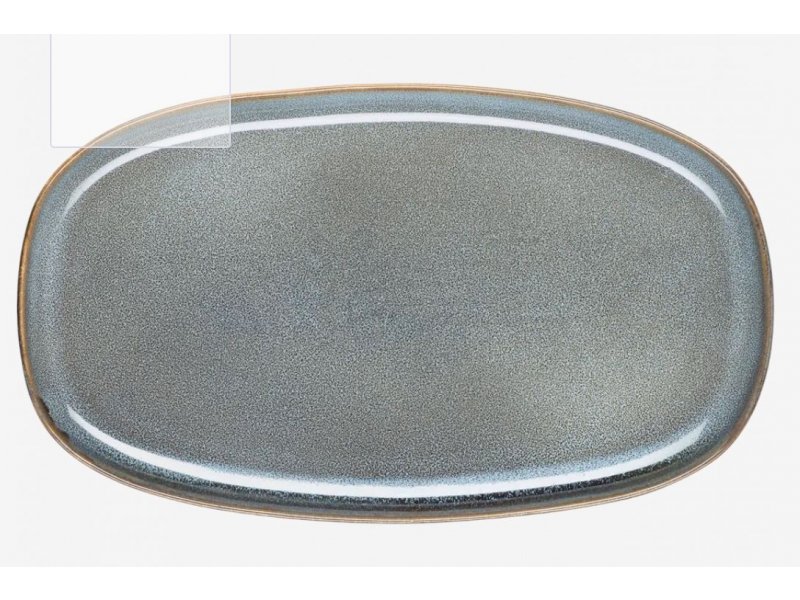 ASA saisons Platte oval, denim 30 x 18 cm