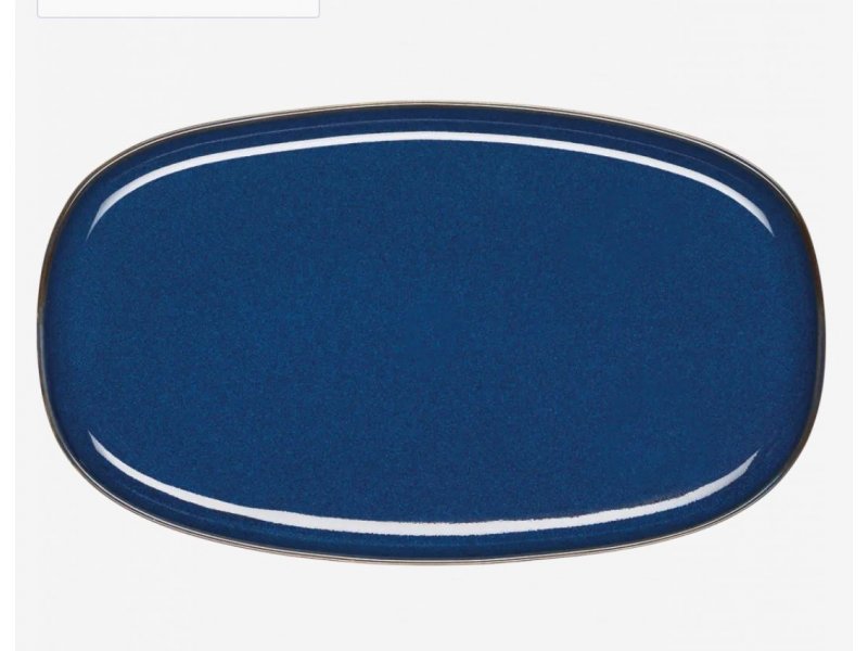 ASA saisons Platte oval, midnight blue 30 x 18 cm