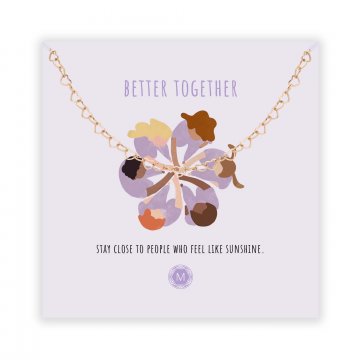 Murandum Edelstahl Halskette Choker "Better together", rosegold