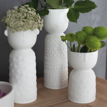 Räder LIVING Naturgestalten Vase "Lucia" H. 18 cm, weiß