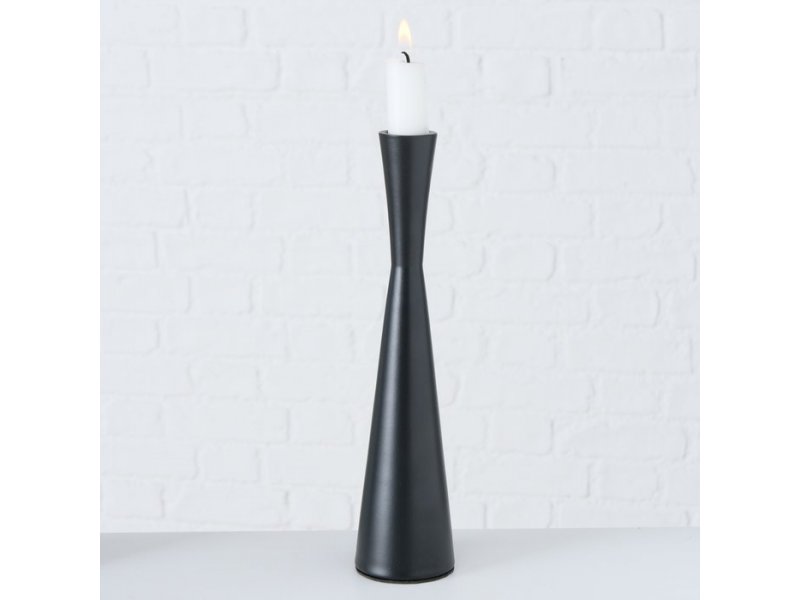 Kerzenleuchter Cone L für Stabkerze H. 26cm, schwarz