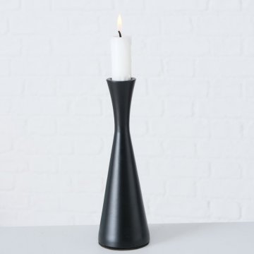 Kerzenleuchter Cone S für Stabkerze H. 20cm, schwarz