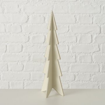 Weihnachtsbaum Teodor shabby aus Holz H. 35,5 cm cremeweiß