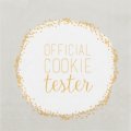 Räder Cocktailservietten "Official Cookie Tester" 25x25 cm grau
