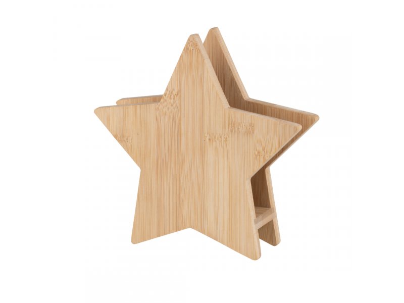 Räder Serviettenhalter "Stern" aus Bambus 18,5x18x5 cm natur