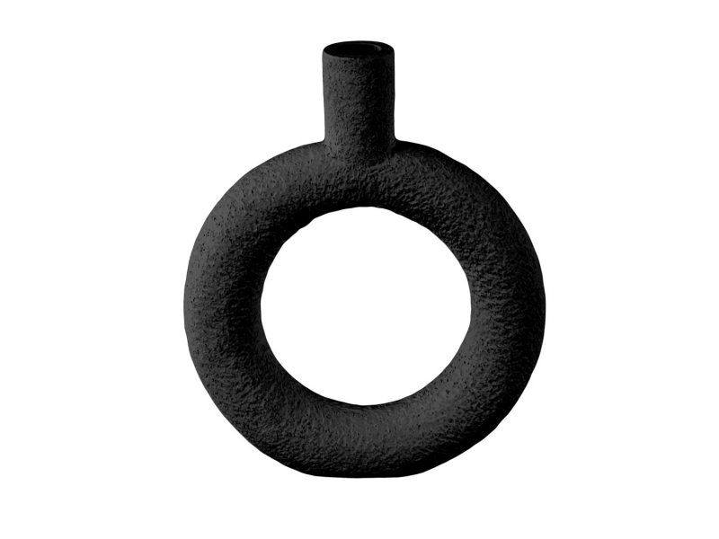 Present Time Vase ring round H. 22,5 cm schwarz