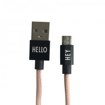 Design Letters Ladekabel Micro-USB, nude