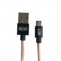 Design Letters Ladekabel Micro-USB, nude