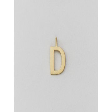 Design Letters Buchstabe Anhänger Archetyp 16mm, gold, D