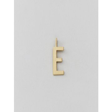 Design Letters Buchstabe Anhänger Archetyp 16mm, gold, E