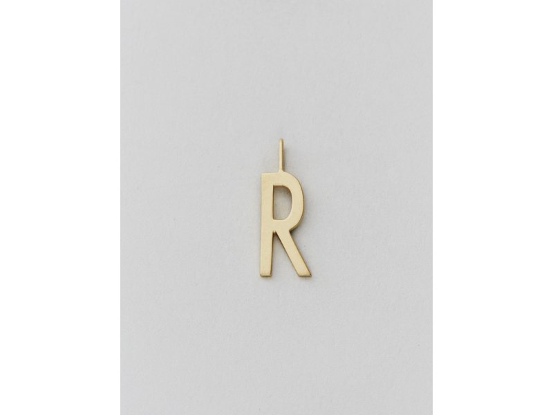 Design Letters Buchstabe Anhänger Archetyp 16mm, gold, R