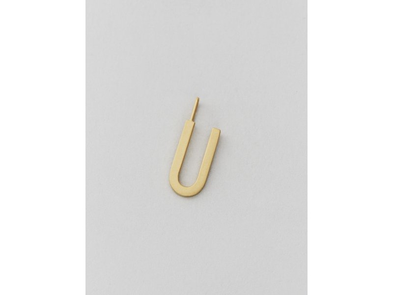 Design Letters Buchstabe Anhänger Archetyp 16mm, gold, U